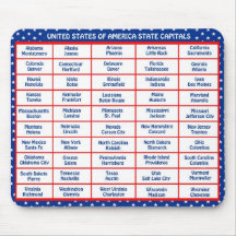 USA - 50 States and Capital Cities Mouse Pads