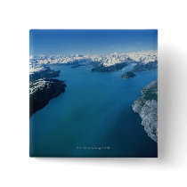 USA,Alaska,Glacier Bay National Park,aerial view Pinback Button