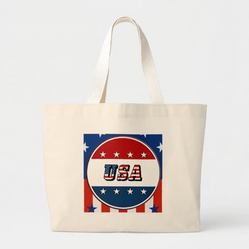 USA - American Flag and Stars in Circle #2 Tote Bags