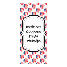 USA American Flag Fourth of July Patriotic Custom Rack Cards