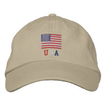 USA American Flag Hat - 4th of July Embroidered Baseball Cap