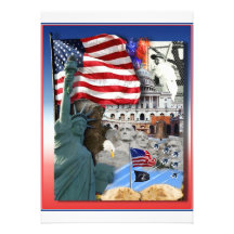 USA American Symbols Personalized Announcement