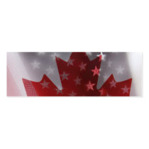 USA and Canada flags bookmark Business Cards