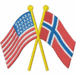 Usa and Norway Embroidered Hoodie