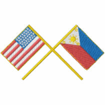 Usa and Phillipines Embroidered Shirt