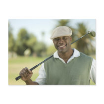 USA, Arizona, Scottsdale, Smiling man on golf Postcards
