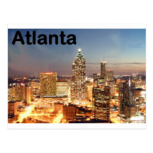 USA atlanta Downtown at night (St.K) Post Card