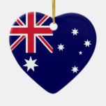 USA & Australia Flag Heart Ornament