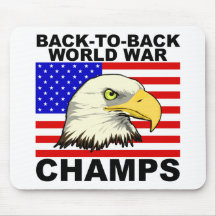USA:  Back To Back World War Champs Mousepads