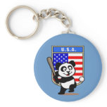 USA Baseball Panda Keychain