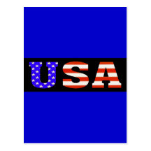 USA Blk 11x3 Postcard