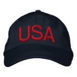 USA Blue Embroidered Hat - Customized