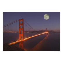 USA, California, Marin. Moonrise above the Photo