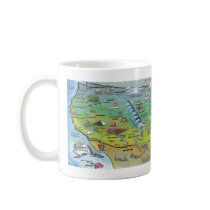 USA Cartoon Map Mugs