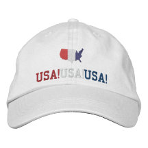 USA Chant Patriotic Sports Embroidered Baseball Cap