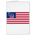 USA Democrat Donkey Flag cards