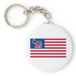 USA Democrat Donkey Flag keychains