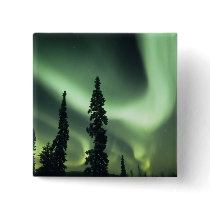 USA, Fairbanks area, Central Alaska, Aurora 2 Pinback Button