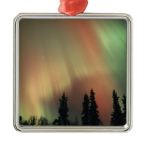 USA, Fairbanks area, Central Alaska, Aurora 3 Christmas Tree Ornaments
