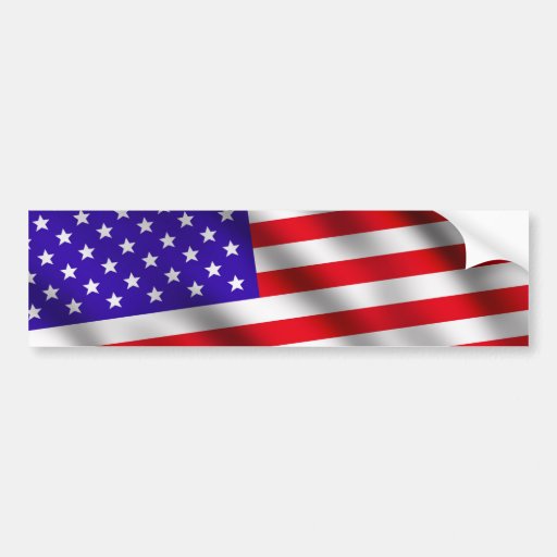 USA flag 3 Bumper Stickers