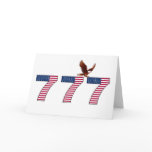 USA Flag 777, Eagle 4th of July Card