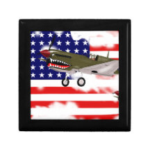 USA Flag & Airplane Gift Box