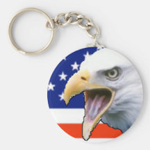 USA Flag and Eagle Key Chain
