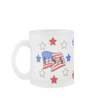 USA Flag and Stars Coffee Mugs