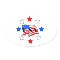 USA Flag and Stars