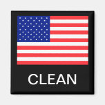 USA Flag Clean Dirty Dishwasher Magnet
