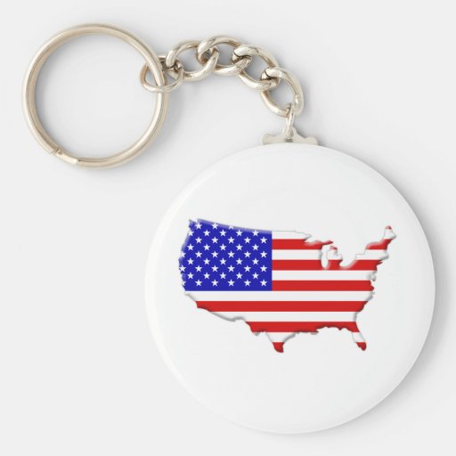 USA-flag-country-bevelled-edge Key Chains