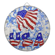 USA & FLAG Dart Board