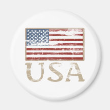 USA Flag Distressed Fridge Magnet