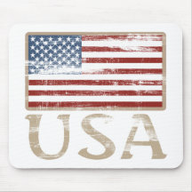 USA Flag Distressed Mouse Pads