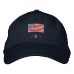USA Flag Embroidered Hats