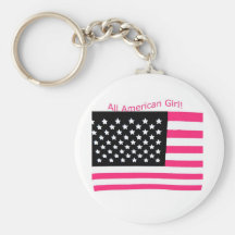 USA Flag for Girls on Key Chain