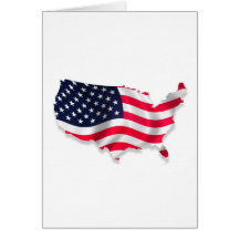 USA Flag Greeting Cards