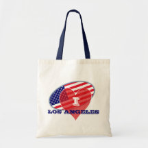USA Flag I Love Los Angeles Tote Bag