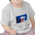 USA FLAG IN THE CLOUDS TSHIRTS