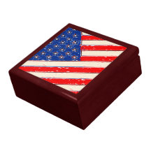 USA Flag Keepsake Jewellery Gift Box