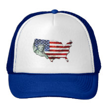 USA FLAG & LIBERTY MESH HAT