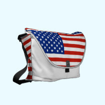 USA flag messenger bags