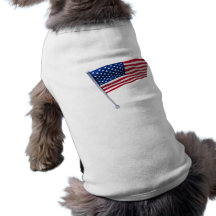 USA flag on a pole Dog Tshirt