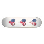 USA Flag Painting Streched Skate Board