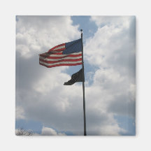 USA Flag Photo Fridge Magnets