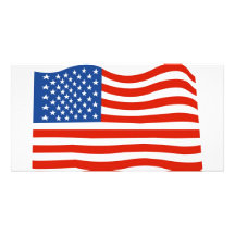 USA flag Picture Card