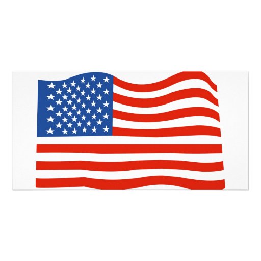 USA flag Picture Card