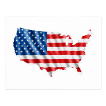 USA Flag Post Cards