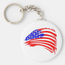 Usa-flag sketch keychain