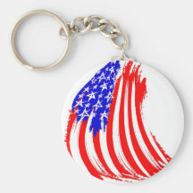 Usa-flag sketch keychains